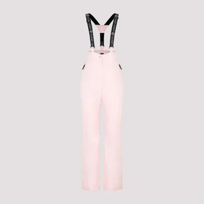 Shop Giorgio Armani Chalk Pink Polyester Trousers In Nude & Neutrals