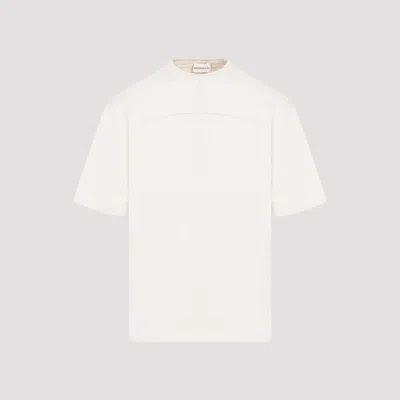 Shop Mordecai Cream Classic Fit Cotton T-shirt In Nude & Neutrals
