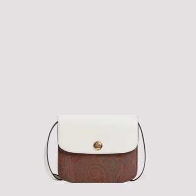 Shop Etro Crossbody Small Essential Bag In White