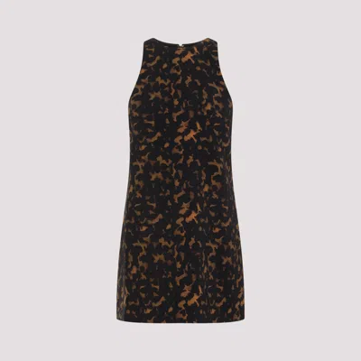 Shop Theory Dark Brown Printed Top