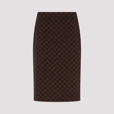 Shop Gucci Dark Brown Skirt