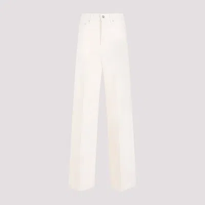 Shop Totême Ecru Wide Leg Denim Jeans In White
