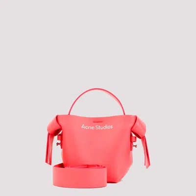 Shop Acne Studios Electric Pink Calf Leather Bag In Pink & Purple