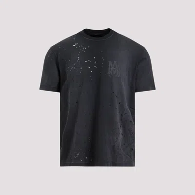 Shop Amiri Faded Black Logo Shotgun T-shirt