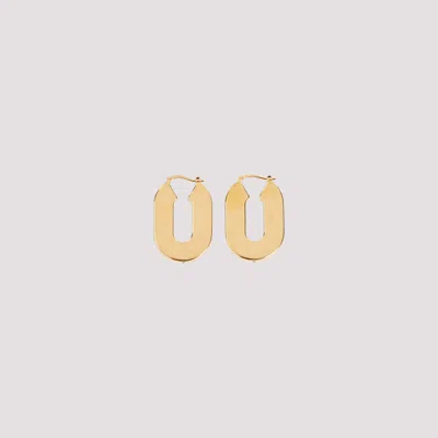 Shop Jil Sander Gold Eco Brass Earrings In Metallic