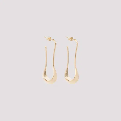 Shop Lemaire Golden Short Drop Earrings In Metallic
