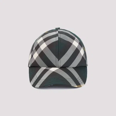 Shop Burberry Green Check-pattern Baseball Cap