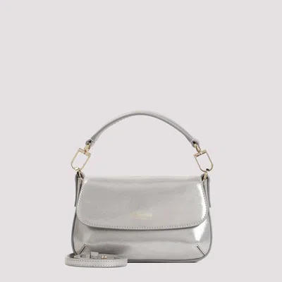 Shop Giorgio Armani Grey Calf Leather Handbag