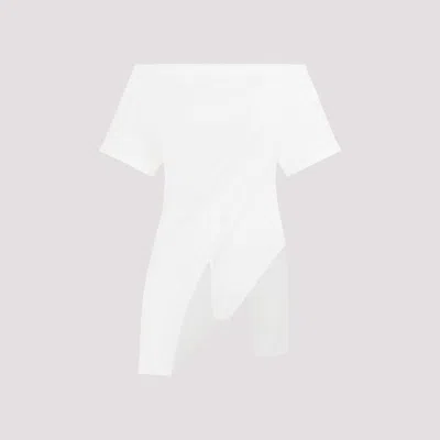 Shop Courrèges Heritage White Cotton Bodysuit