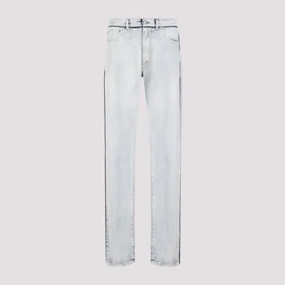 Shop Maison Margiela Icy Slip 5-pockets Cotton Jeans In Blue