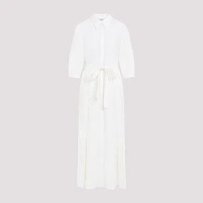 Shop Gabriela Hearst Ivory Andy Virgin Wool Long Dress In White