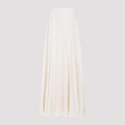 Shop Ralph Lauren Ivory Maguire Maxi Full Skirt In Nude & Neutrals