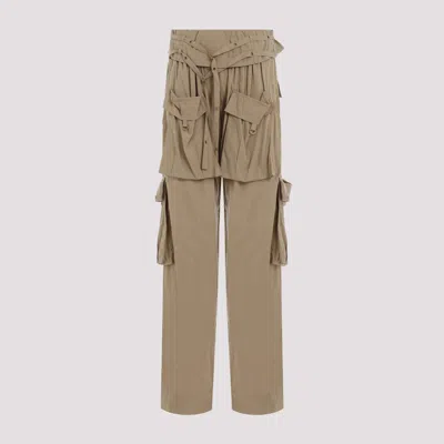 Shop Isabel Marant Khaki Hadja Lyocell Pants In Brown