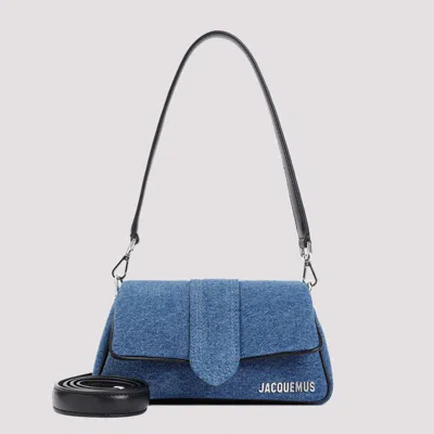 Shop Jacquemus Le Petit Bambimou Bag In Blue Denim