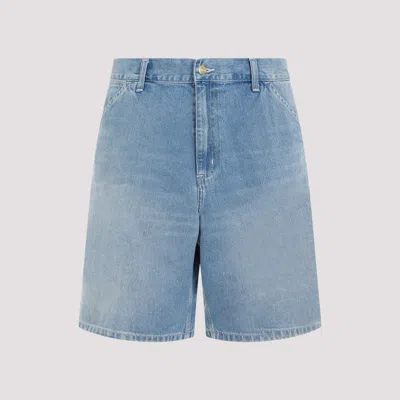 Shop Carhartt Light Blue Simple Cotton Shorts
