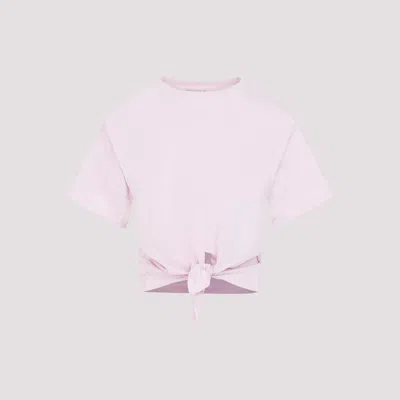 Shop Isabel Marant Light Pink Zelikia Cotton Top In Pink & Purple