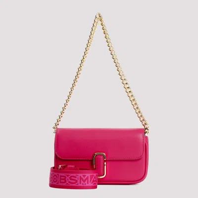 Shop Marc Jacobs Lipstick Pink Leather The Mini Soft Shoulder Bag In Pink & Purple