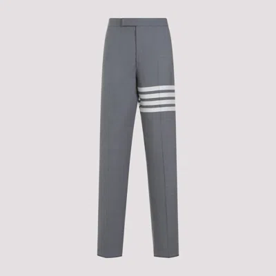 Thom Browne 4-bar Stripe Wool Tailored Pants In Grey