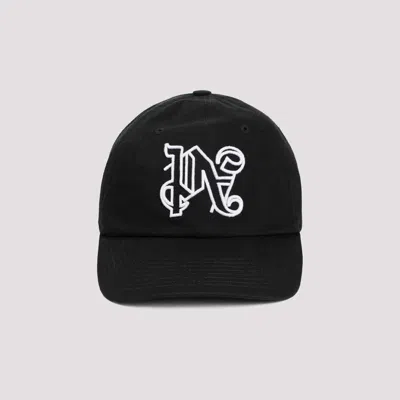 Shop Palm Angels Military Green Cotton Logo Cap In Black