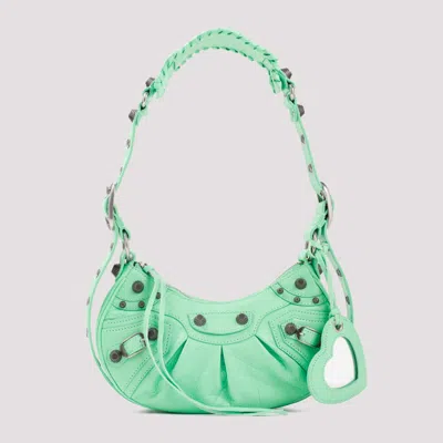 Shop Balenciaga Mint Green Le Cagole Xs Shoulder Bag