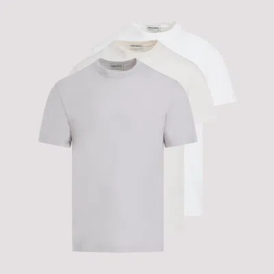 Shop Maison Margiela Multicolor Cotton T-shirt Set. In Grey