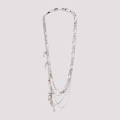 Shop Jean Paul Gaultier Multiple Chains And Charms Necklace In Metallic
