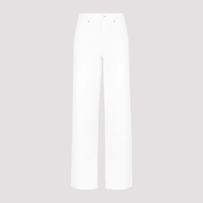 Shop Jil Sander Natural White Cotton Jeans