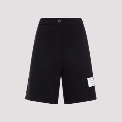 Thom Browne Logo-tag Bermuda Shorts In Blue