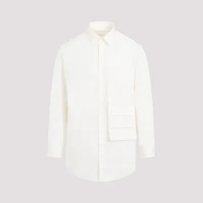 Shop Y-3 Off White Cotton Shirt