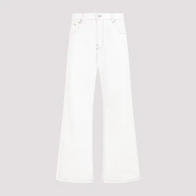Shop Jacquemus Off White Regenerative Cotton Le De Nimes Large Jeans