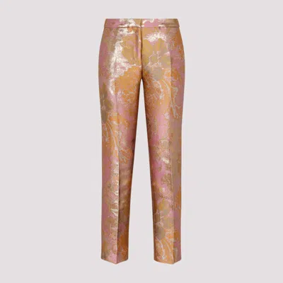 Shop Dries Van Noten Old Rose Poumas Polyester Pants In Pink & Purple