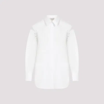 Shop Alexander Mcqueen Optical White Cotton Shirt