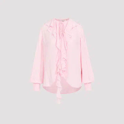 Shop Victoria Beckham Orchid Romantic Silk Blouse In Pink & Purple