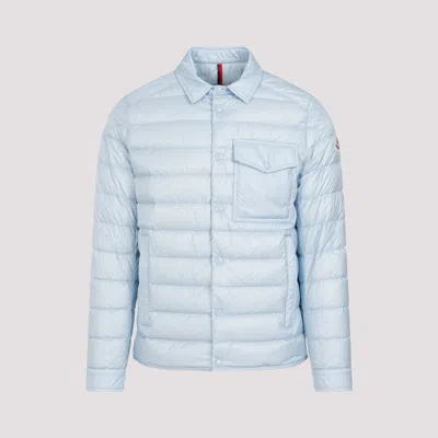 Shop Moncler Pastel Blue Tenibres Down Jacket