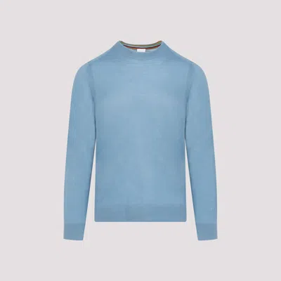 Shop Paul Smith Petrol Blue Merino Wool Sweater