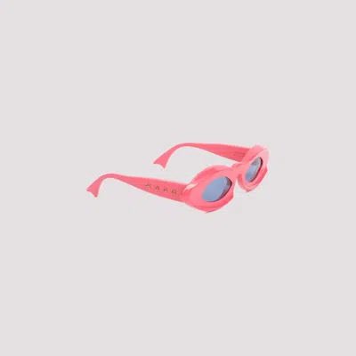 Shop Marni Pink Dark Doodad Acetate Sunglasses In Pink & Purple