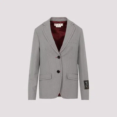 Shop Marni Ruby Wool Jacket In Grey