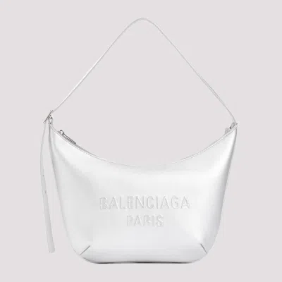 Shop Balenciaga Silver Leather Mary Kate Sling Bag In Metallic