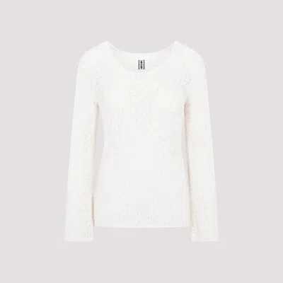 Shop By Malene Birger Soft White Pelira Organic Cotton Pullover In Nude & Neutrals