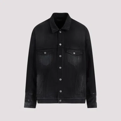 Shop Balenciaga Sunbleached Black Cotton Jacket