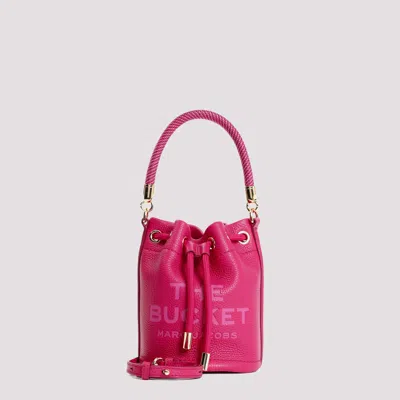 Shop Marc Jacobs The Mini Bucket Lipstick Pink Leather Bag In Pink & Purple