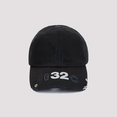 Shop 032c Washed Black Multimedia Cotton Cap