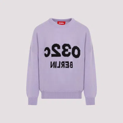 Shop 032c Washed Lilac Selfie Merino Wool Pullover In Pink & Purple