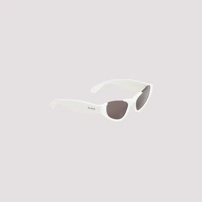 Shop Alaïa White And Grey Acetate Sunglasses
