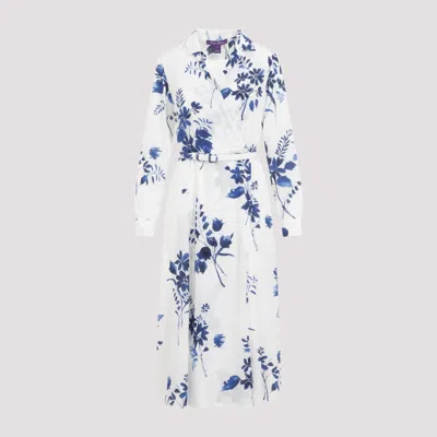 Shop Ralph Lauren White Aniyah Printed Viscose Midi Dress