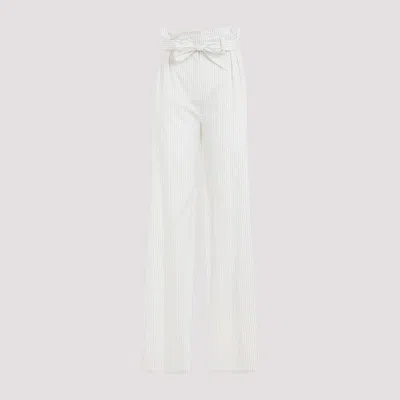 Shop Max Mara White Black Xero Cotton-silk Pyjama Pants