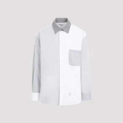 Shop Thom Browne White Cotton Funmix Oversized Long Sleeve Shirt
