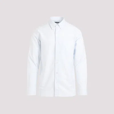 Shop Tom Ford White Cotton Oxford Stripe Slim Shirt In Nude & Neutrals