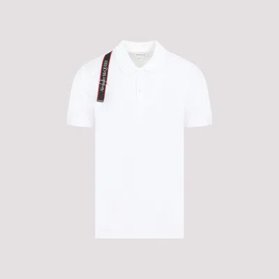 Shop Alexander Mcqueen White Cotton Polo With Logo
