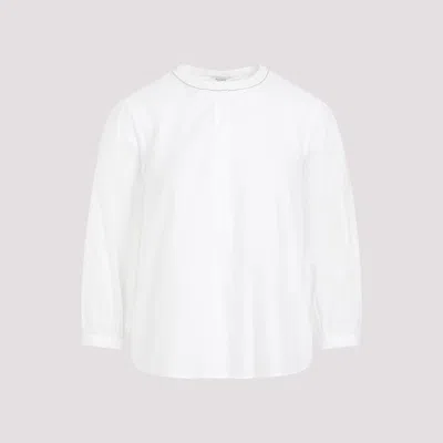Shop Peserico White Cotton Voile Cotton Shirt